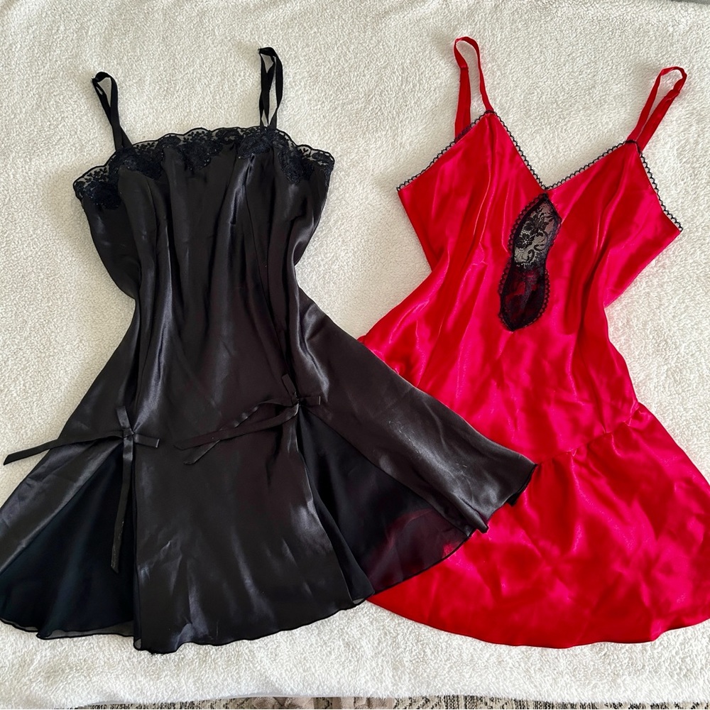 Chemise Lingerie Satin Dress Bundle